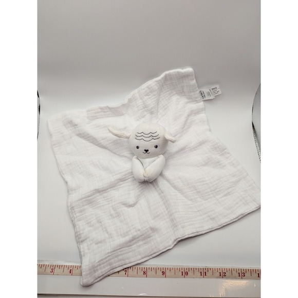 Carter's Other - Carters Child Of Mine‎ Lamb Lovey Plush White Security Blanket Cotton